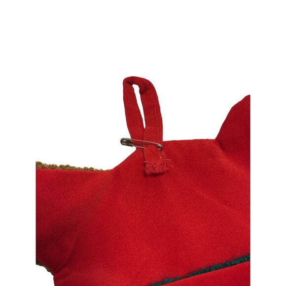 Crystal Snow Christmas Stocking 18" Looped Textured Teddy Bear Holding Plush - Picture 6 of 6